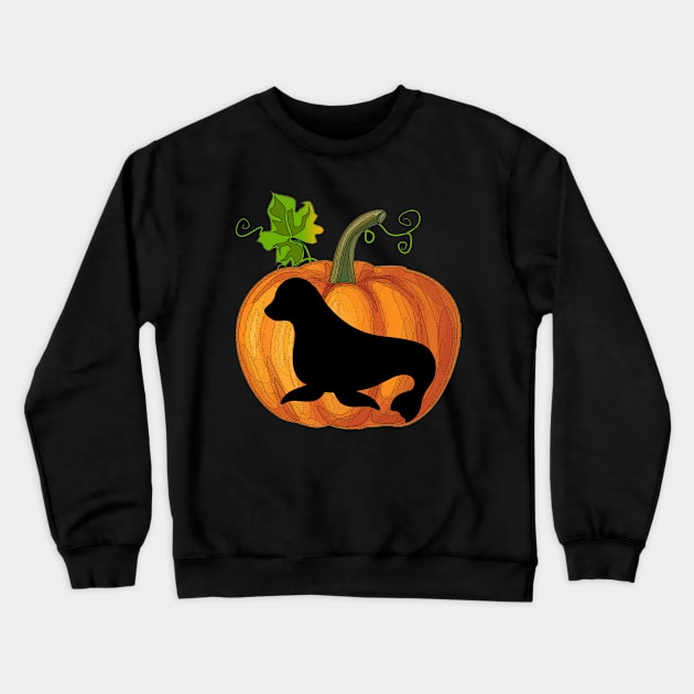 Seal in pumpkin Crewneck Sweatshirt by Flavie Kertzmann